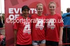 From left to right: Yamuna Thiru (Elswick) 3rd, Danielle Hodgkinson (Wallsend) winner and Joanne Brown (Ponteland Runners) 2nd in the Sunderand City 10k. Photo: David T. Hewitson/Sports for All Pics